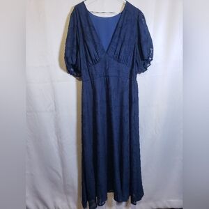 Navy Blue Maxi Dress 2X